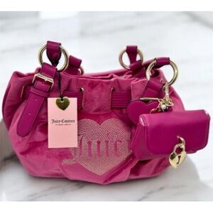Juicy Couture Queen Couture Tote Raspberry Tart Purse NWT